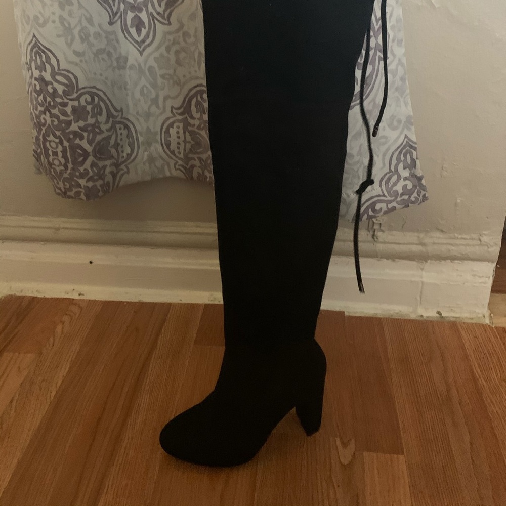 Black Thigh High Boots